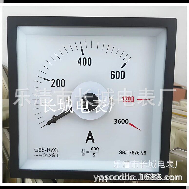 新型Q96-RZC600/5A过载6倍交流电流表船用表广角度表96*96
