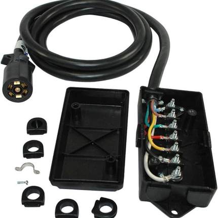 RV系列房车7路拖车线和接线盒电源线房车拖7芯连接器插头