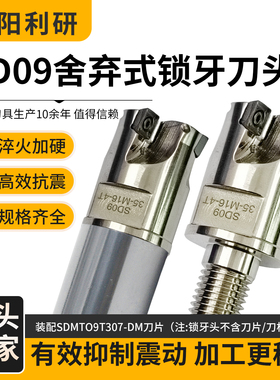 SD09锁牙式铣刀头分体螺纹刀头数控抗震刀杆可换头SDMT09T307-SM