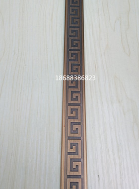 古铜色回字形雕花T型装饰镶嵌铜条压条门压铜条 背景墙玄关铜屏风