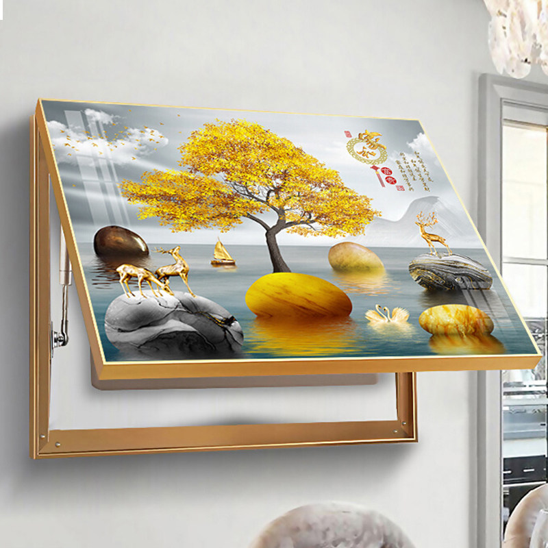 电表箱装饰画免打孔配电箱遮挡箱总开关电闸箱电表盒空开箱墙挂画