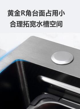 家用304上不16673锈蜂窝纳米钢单大槽厨房台下洗菜洗碗池加厚水槽