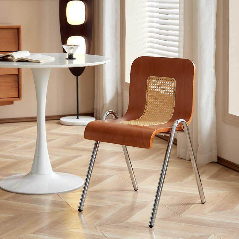 中古风家用接待洽谈休闲椅子简约设计师创意桌椅藤编实木靠背餐椅,工业油品/胶粘/化学/实验室用品,其他实验室设备,淘宝优惠券,粉丝福利购,淘宝优惠卷