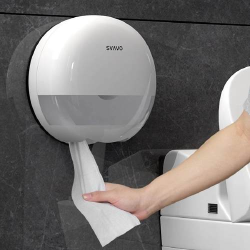 瑞沃大卷纸盒壁挂式卫生间大盘纸厕纸盒免打孔酒店商用防溅水纸架