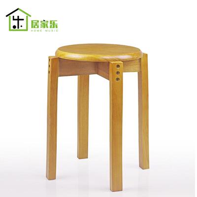 实木圆凳子家用餐凳矮凳餐桌凳板小凳子木凳简约凳储存凳子可重叠