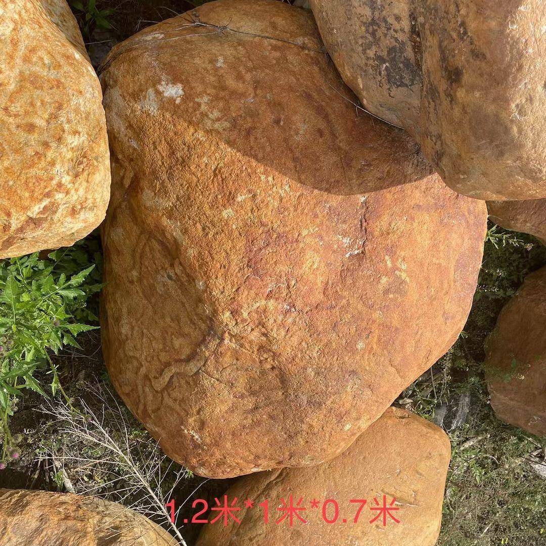黄蜡石园林庭院景观石天然籽料黄色石头假山造景摆件小原石毛料