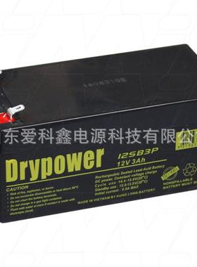 Drypower蓄电池12SB3P12v3ah铅酸免维护蓄电池