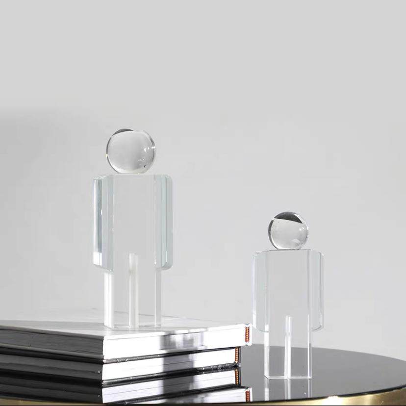 现代创意透明水晶机器人呆萌人物儿童房玄关电视柜卧室装饰小摆件,机械设备,其他机械设备,淘宝优惠券,粉丝福利购,淘宝优惠卷
