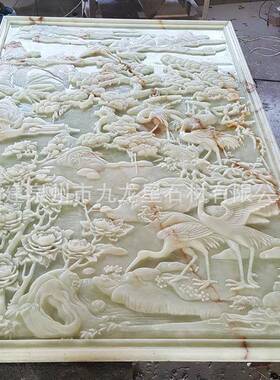 白SDFD-015玉石雕浮花岗岩照壁石雕雕人物浮壁画校园文化广雕场汉