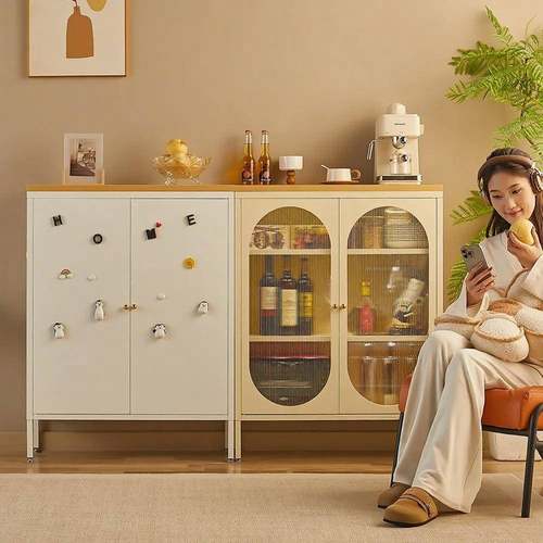 铁BBT柜子夹缝简约用客编厅家藤储物柜子靠皮墙茶水柜厨房厂家直