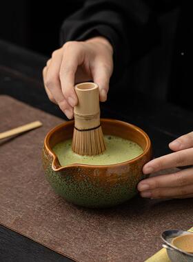 星空窑变16435茶八件圆陶钵点茶碗瓷打沫搅拌茶百戏工具宋代抹打