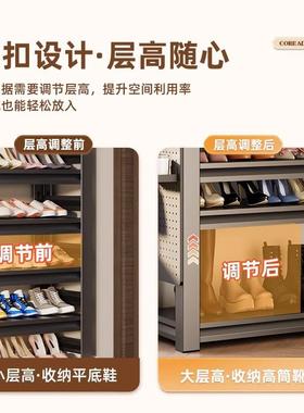 家用钢制鞋架门口地多层铁置物BFW架简易收纳架玄落关入户门艺后