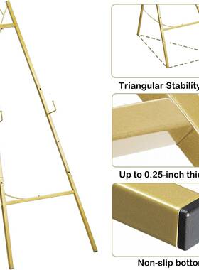 57金.5英寸婚礼色画架14GR-20251度cm四段拼5接可调节高海报展示