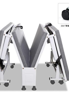 折叠床床垫午休公ARF一体办室人收午单休床便可捷款陪护床可调午