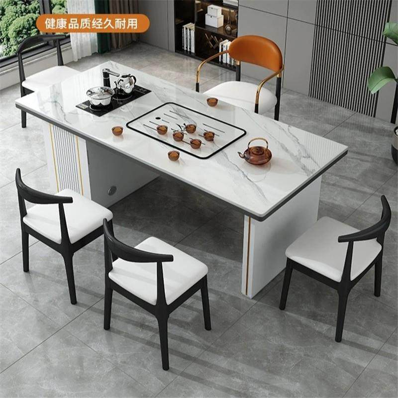 轻奢岩板桌茶代桌椅阳组合简约现茶台功夫茶台办公室家JIR用台泡,商业/办公家具,茶台/茶桌,淘宝优惠券,粉丝福利购,淘宝优惠卷