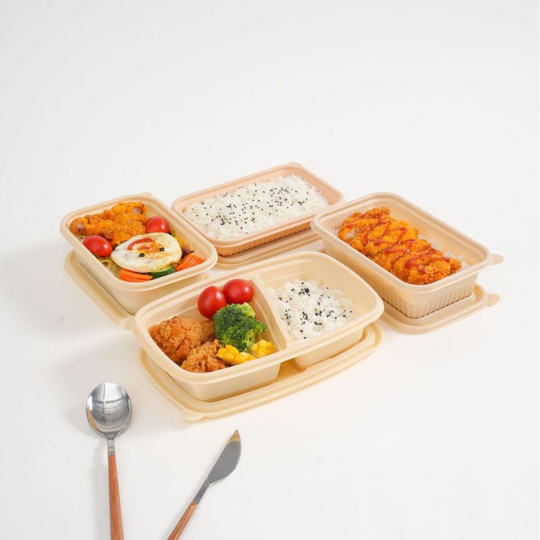 轻食便当包盒日式单餐菜一次性打包盒多SRG格双拼蔬打菜沙拉人小