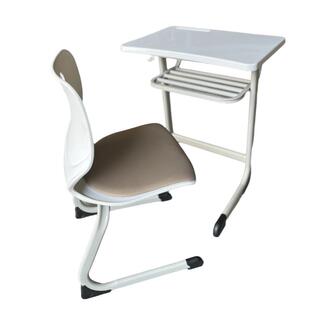 学而学校课桌椅带课桌椅软座中学生单垫人思小位固定课桌椅校用学