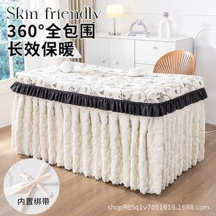 电炉罩烤套烤火罩茶几暖炉罩套长方形烤火桌加厚加蝴蝶黑边电绒火