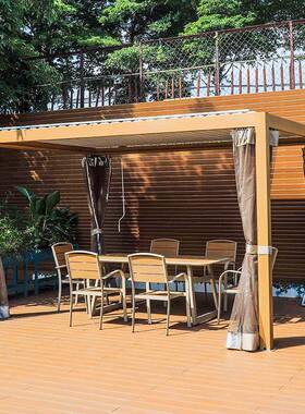 户外亭星棚全铝合金休简约室外花51779园别凉墅闲凉亭防水不生锈