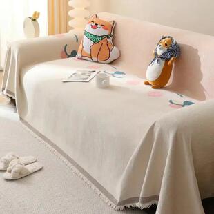 225新QJ-诗益0款0简盖风雪尼尔高级全沙发巾新款全包双面防尘罩约