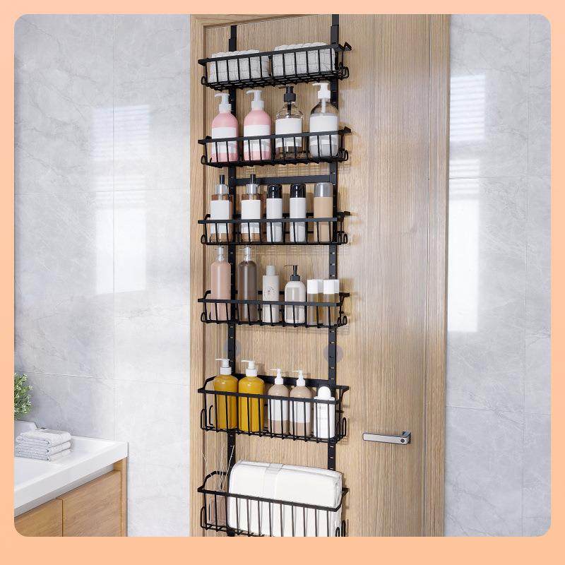 ◘免打孔门后挂篮置物架多层收纳架浴室门后挂架多功能整理,纺织面料/辅料/配套,纺织机械配件,淘宝优惠券,粉丝福利购,淘宝优惠卷