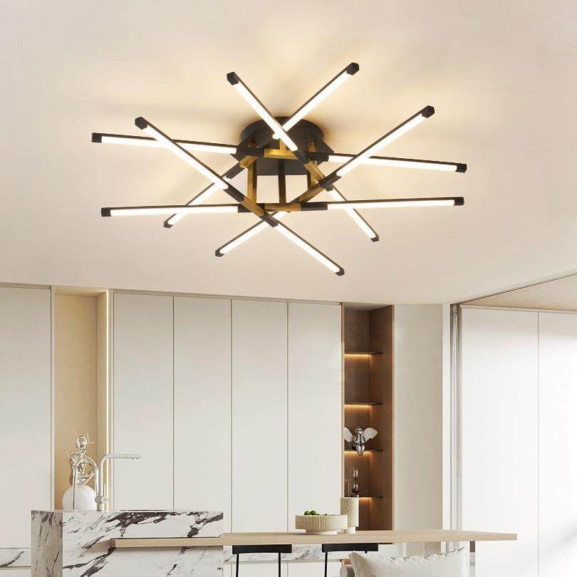 北欧轻奢极简客厅书房卧室可拆卸便捷线条LED吊灯吸顶灯壁灯护眼