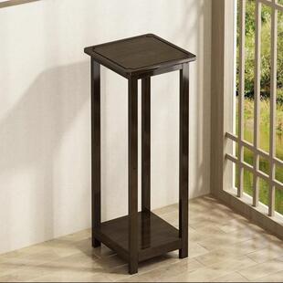 客厅电视柜两边摆设花架实木中式花台阳台家用落地式室内置物架多