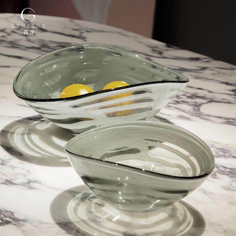 晶淳意式轻奢抽象不规则水晶玻璃装饰果盘样板间玄关高档饰品,畜牧/养殖物资,畜牧/养殖器械,淘宝优惠券,粉丝福利购,淘宝优惠卷