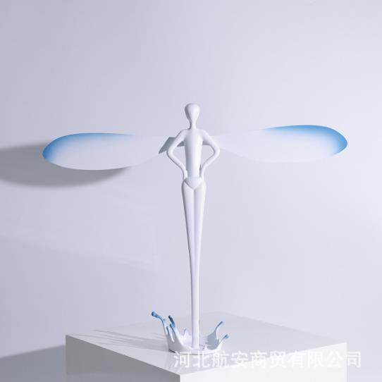 现代简约创意树脂长着翅膀的人物摆件样板房售楼处桌面办公室书架,纺织面料/辅料/配套,纺织机械配件,淘宝优惠券,粉丝福利购,淘宝优惠卷