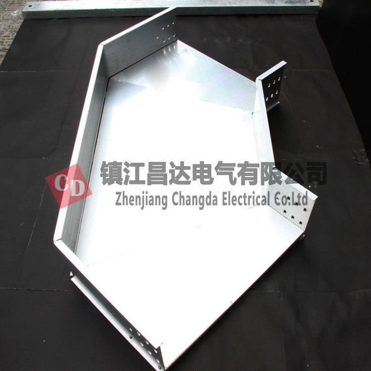 扬中铝合金电缆桥架厂家供应优质双梯边水平三通铝合金托盘式桥架