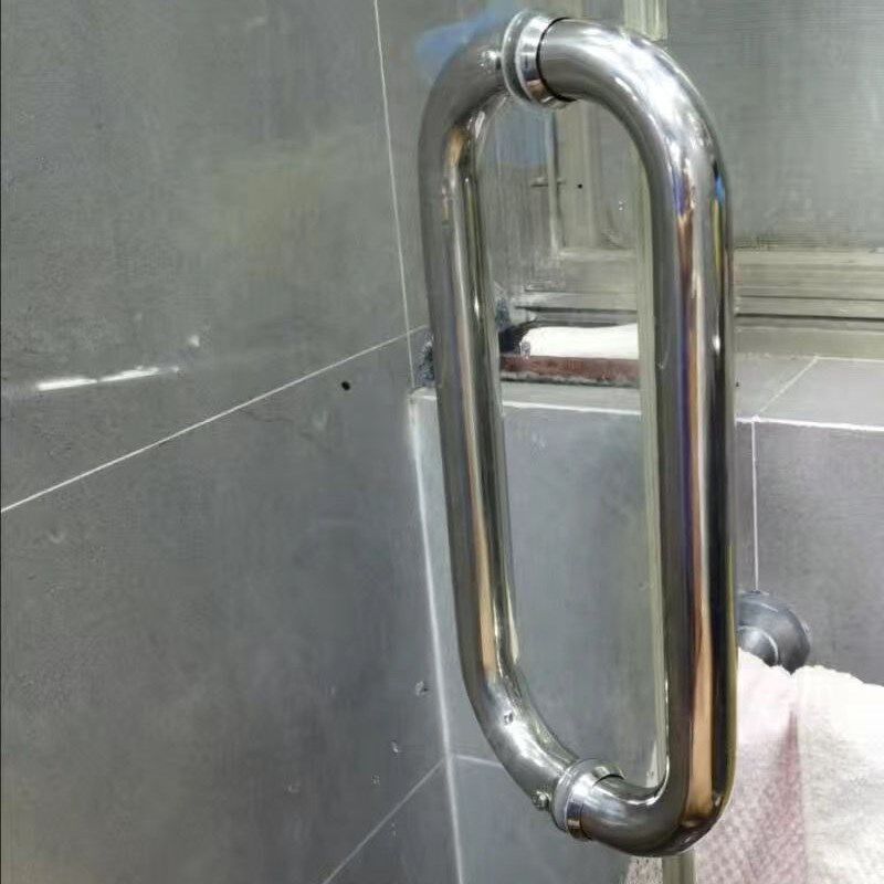 大拉手圆形木门扶手304不锈钢浴室把手304办公室玻璃门把手淋浴房