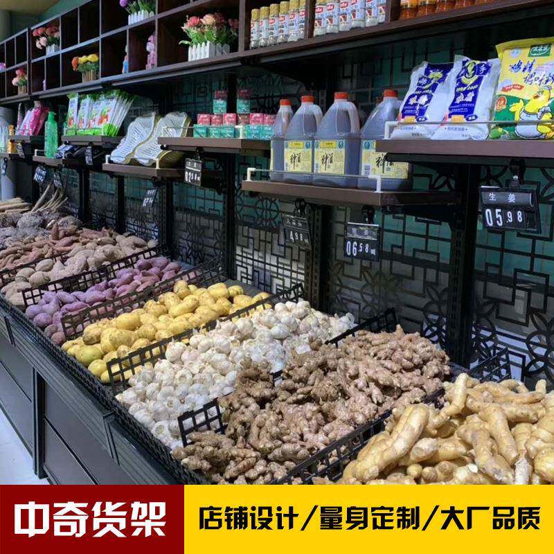 单果架菜397架面钢木货蔬果水果生鲜架店蔬架超市货架