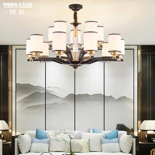 式 楼大厅书房 简约大客厅吊灯全铜卧室餐厅9980房灯现代间气复美式