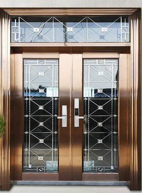 不锈钢指纹锁外用防盗门入户大门锁双开家门户其电子NH-TT700门锁