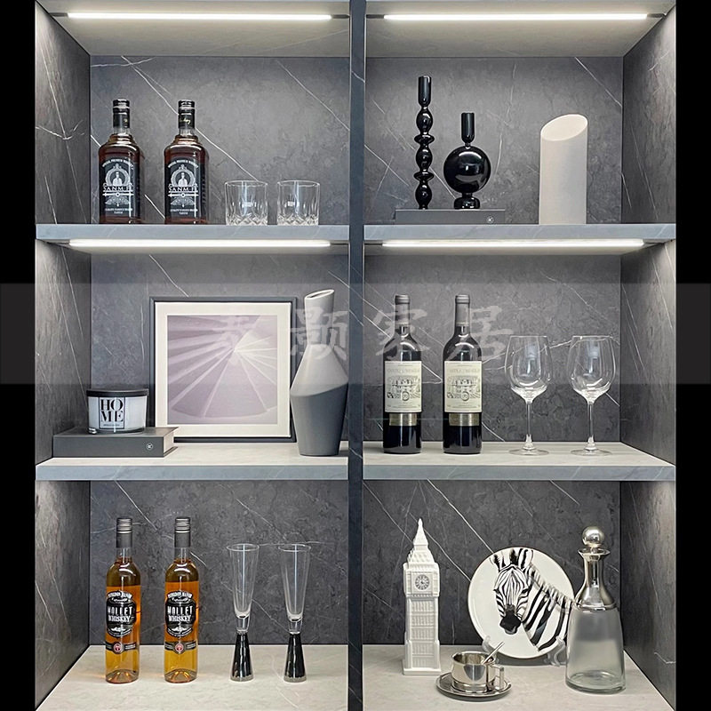 样板间现代创意陶瓷酒柜摆件套装
