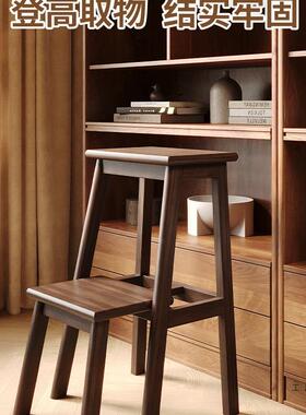 AIG木梯抽凳家用可拉登高梯子凳子两用实多功能置物厨房稳步爬架