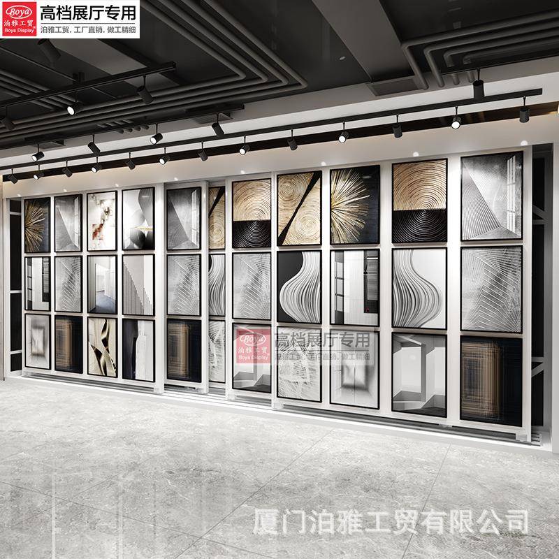 挂画展示架推拉书GH302画架作品架子立多功能式落地柜式展展平推