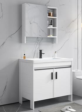 O9小户型太空铝落221地F式白色宽45m洗漱手c脸池一体陶瓷台盆D浴