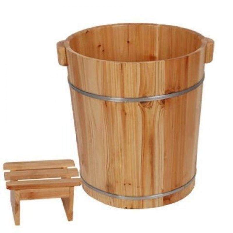 泡脚木桶4cm0洗高足浴桶家用脚盆桶泡脚533木木盆带盖杉木盛之