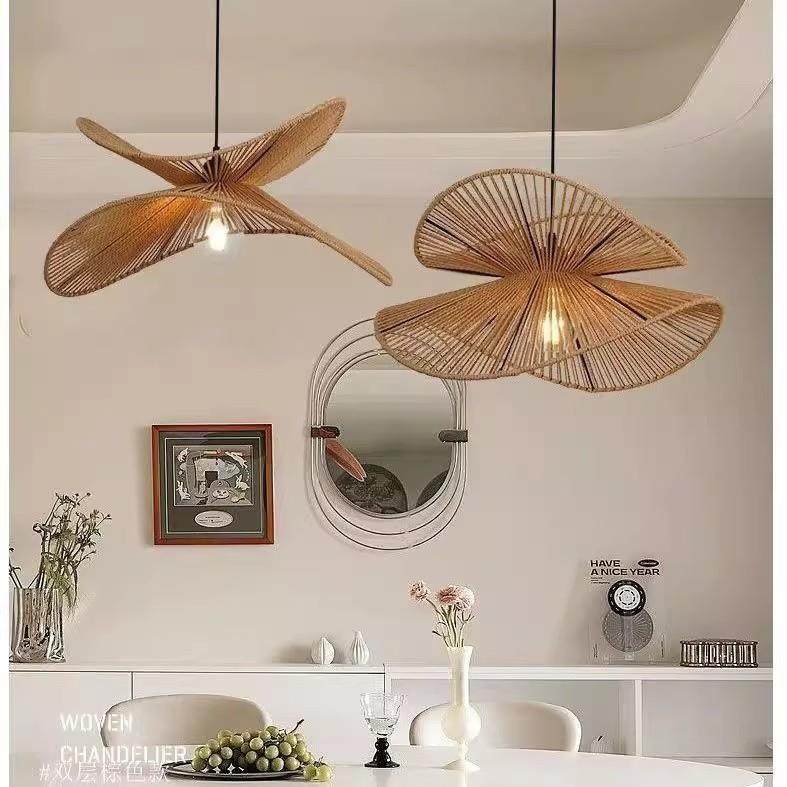 麻绳吊灯338简约创意风小酒馆餐厅服装铺吧台手工店编木织原民宿,家装灯饰光源,智能吊灯,淘宝优惠券,粉丝福利购,淘宝优惠卷
