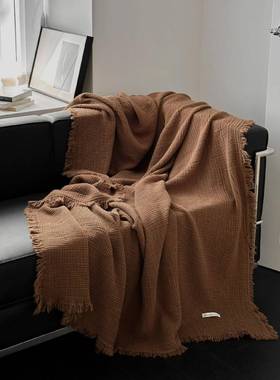 M3NO中式色纯棉纱布毯沙发巾午休毯柔夏241211SS软透气被车用薄素