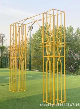 2架025新款婚庆具花门道拱34545门礼婚堂欧式铁艺子装饰舞台橱窗