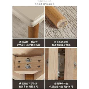 折叠餐桌小户型家用现代简约可伸缩长实形木餐桌QGT椅组方桌子工