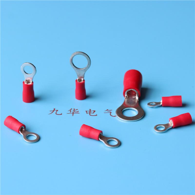 圆形预绝端头RV1RV1.5-8.缘25-8冷压线接端子O线型接线铜鼻子环形