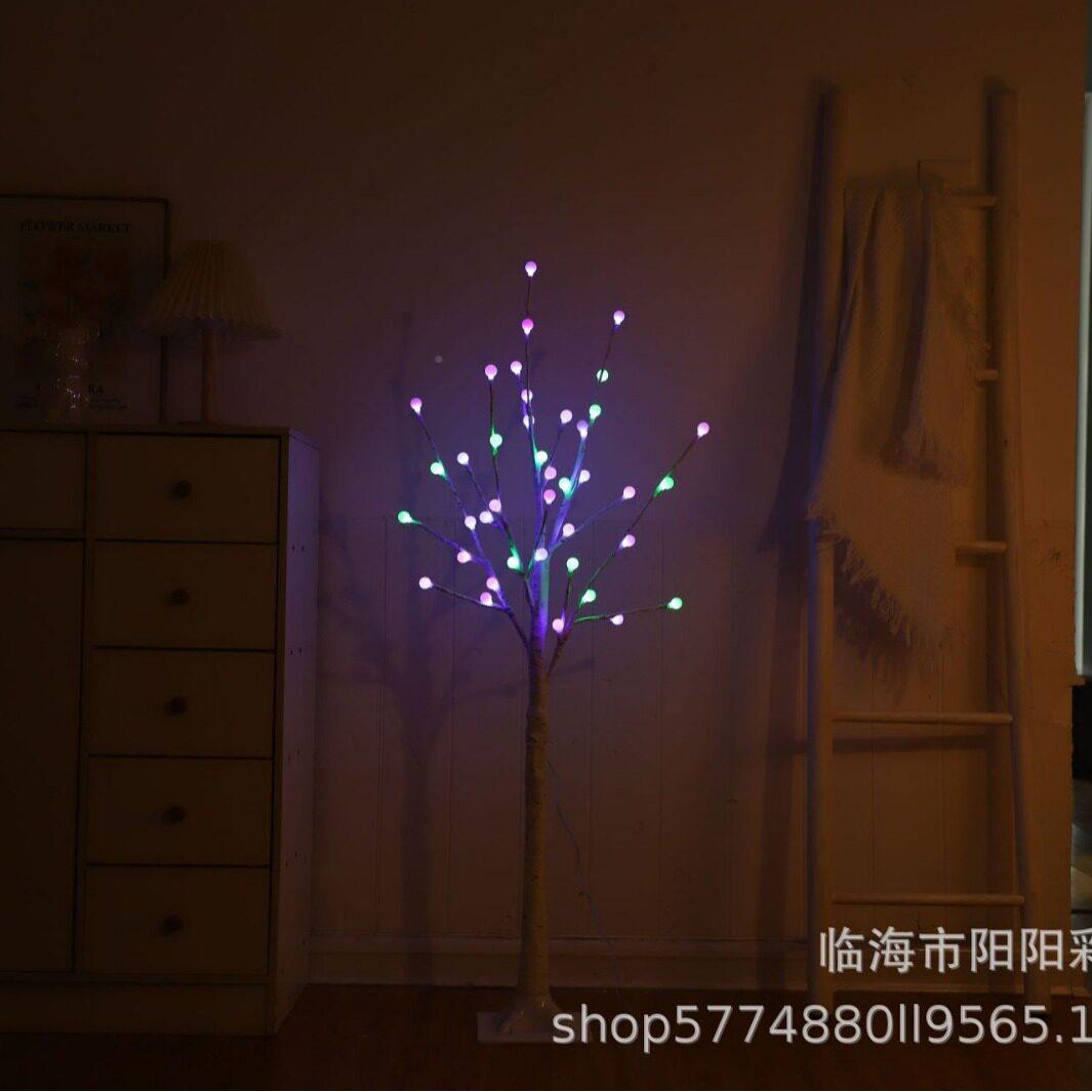 亚马逊圣R615GB遥控白桦树枝灯室内诞卧室房间家居装饰灯eld节灯