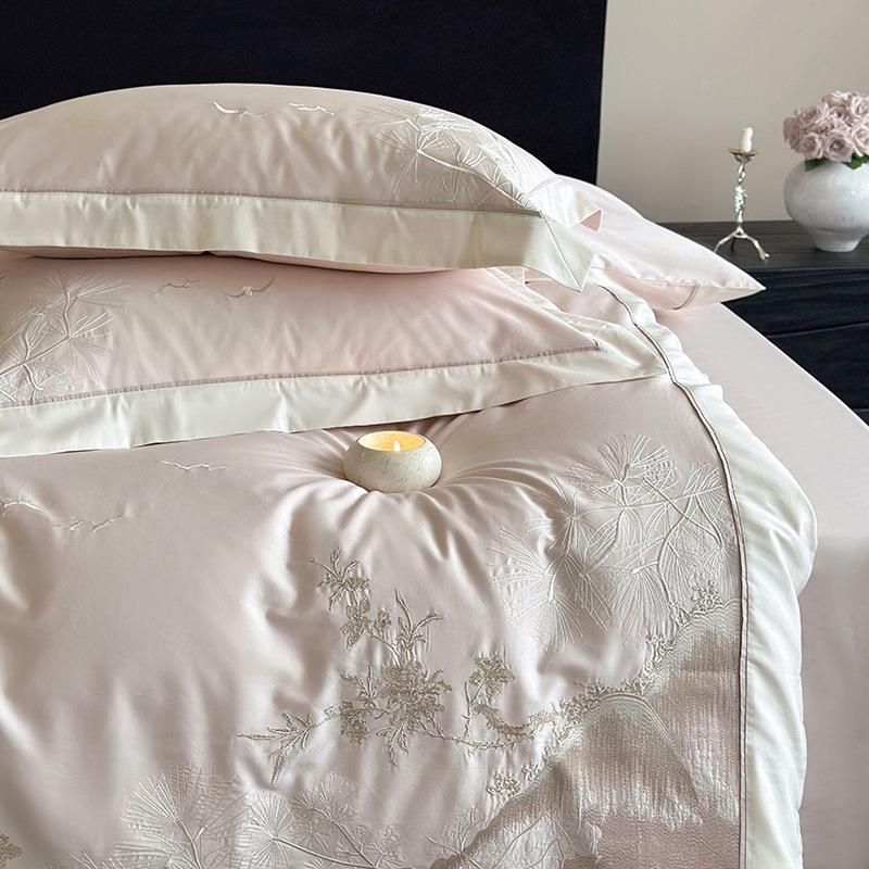 舒尊||法式1LB00S长绒棉高定重工刺件绣纯棉全棉四套轻被客套床奢