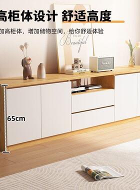 视柜小户型窄小VGI实木电视柜矮柜储物柜加落地式电客现代高简约