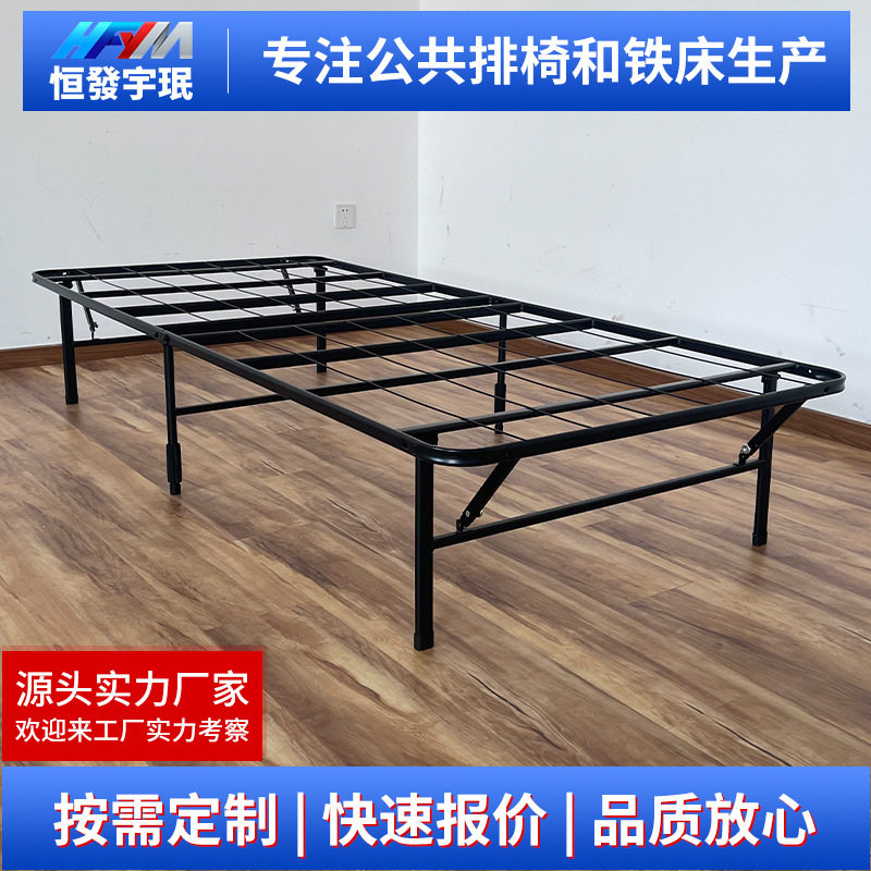 可折叠床架子1米2单人床排骨架加厚加固双人床架1米8方便拆卸床架