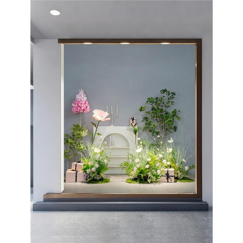 室景内装饰绿植造景花草堆真假盆栽芦HL-934苇花花束造景小花绿丛