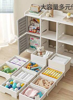 玩具收纳柜落地纳收架加厚毒柜置物喂架大容80387量宝宝养消台